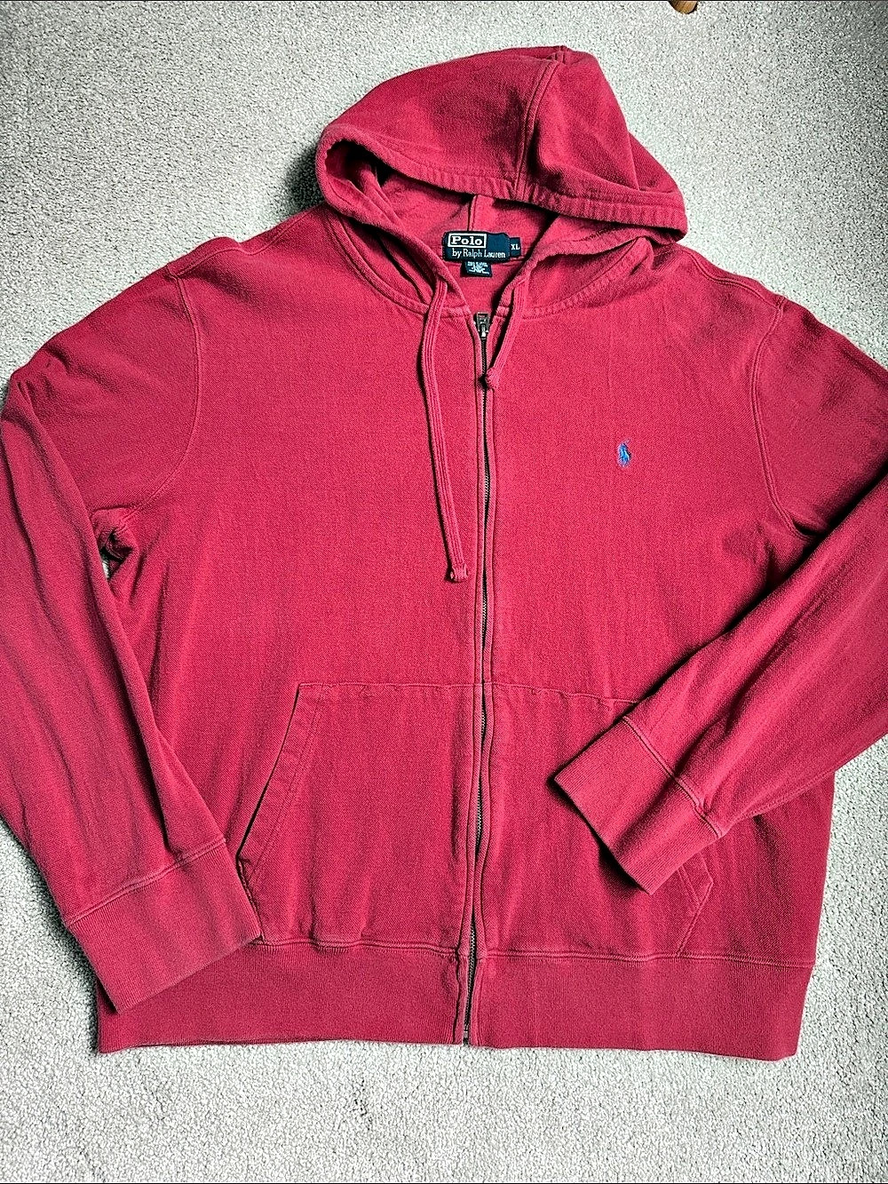 Polo Ralph Lauren Full-Zip Fleece Hoodie Red XL